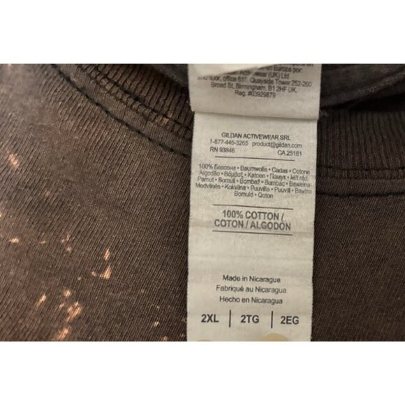 DOM King of Spades Skeleton Cards Shirt Mens 2XL Grunge Distressed Bleached Hole - Picture 4 of 6